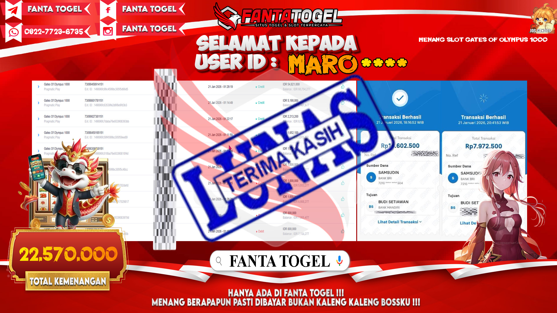 FANTATOGEL-JACKPOT-SLOT-GATES-OF-OLYMPUS-1000-Rp.22.570.000,- LUNAS