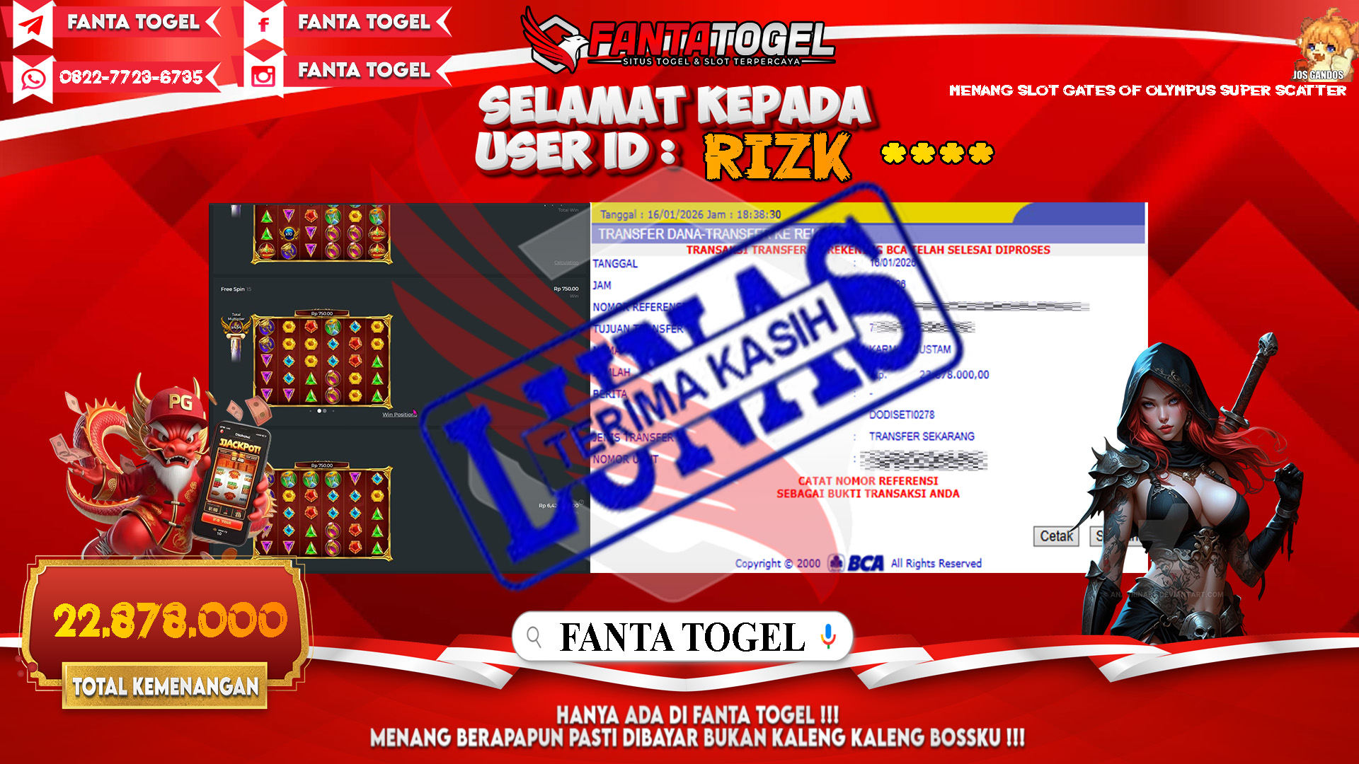 FANTATOGEL-JACKPOT-SLOT-GATES-OF-OLYMPUS-SUPER-SCATTER-Rp.22.878.000,- LUNAS