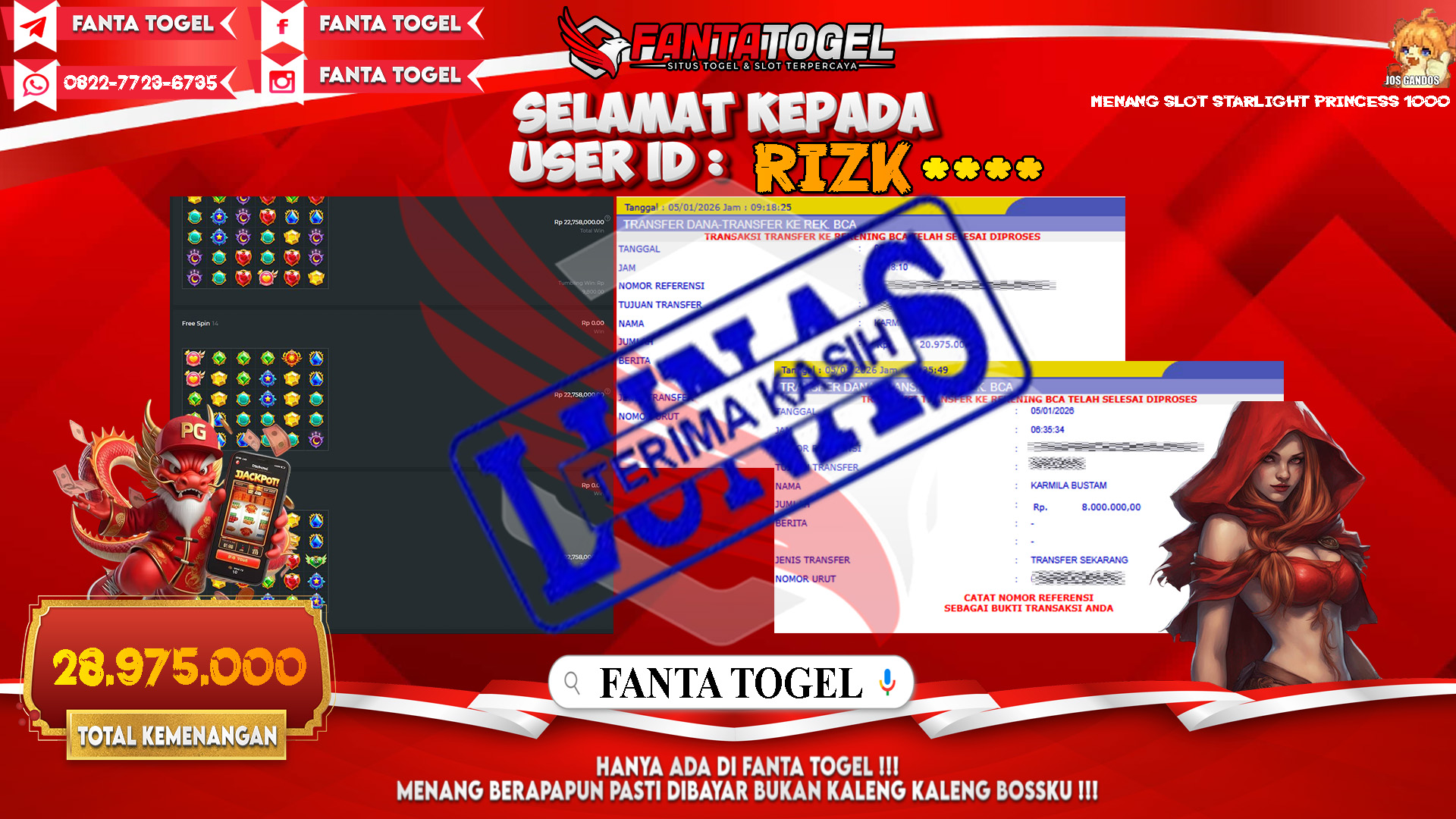 FANTATOGEL-JACKPOT-CASINO-IDN-RNG-ROULETTE-Rp.20.000.000,- LUNAS